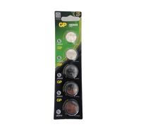 5 Piles CR2032 GP Bouton Lithium 3V