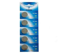 Lot de 5 Piles bouton plates lithium 3V type CR2032 - Visiodirect -