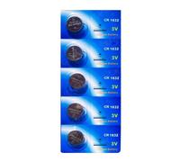 Lot de 5 Piles bouton plates lithium type CR1632 compatibles BR1632/CR-1632/DL1632/DL 1632/DL-1632 3V - Visiodirect -