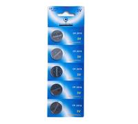 Lot de 5 Piles bouton plates lithium type CR2016 compatibles DL2016B/BR2016-1W/CR2016-1W/KCR2016/L10/LM2016/LF 3V - Visiodirect -