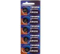 Lot de 5 piles CR1216 pour montre Renata