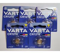 Lot DE 5 Piles VARTA CR1216 Lithium 3V