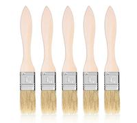 Lot de 5 Pinceau de Cuisine Pinceaux en Bois Pinceaux à Badigeonner Résistant à Haute Température Pinceau Pâtissier Pour Barbecue Badigeonner Huile