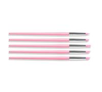 Lot de 5 pinceaux de modelage en silicone multi-formes pour nail art et projets de poterie détaillés