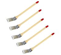 Lot de 5 Pinceaux pour Radiateur 50 mm de Large - Longueur 50 cm, Angulaire, Coin, à Peinture avec Poils Chinois et Manche en Bois