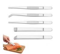 Lot de 5 Pinces Arêtes de Poisson Pince a Épiler Inox Grattoir à Poisson | Antidérapant Acier Inoxydable Plat et Incliné pour ustensiles de Cuisine Chef Pointes Dentelées Précision Ustensiles Beauté