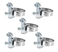 Lot de 5 pinces de mise à la terre pour tuyaux de 8 à 52 mm en acier