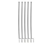 Lot de 5 piquets supplémentaires pour filets de 105 cm au-dessus du sol, 118 cm de longueur totale, piquets en plastique à double pointe noirs