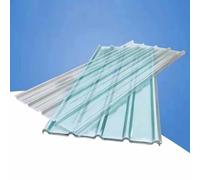 Lot de 5 plaques de toiture en polycarbonate transparent, 1,5 mm d'épaisseur, 0,9 m de large, panneaux ondulés épissables pour serre et auvent, isolation transparente