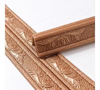 Lot de 5 plinthes autocollantes 3D en mousse XPE pour décoration d'intérieur, 230 x 8 cm (marron)