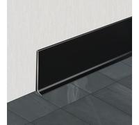 Lot de 5 plinthes modernes en aluminium noir de 10 cm de hauteur, lentille de 1 m - Moulure élégante pour décoration d'intérieur et amélioration du design