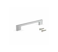 Emuca – Poignée pour meuble Montréal – entraxe 160 mm, L 192 mm, Zamak, Nickel satiné – lot de 5