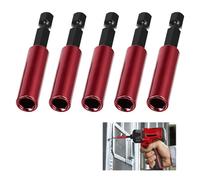 Lot de 5 Porte-embouts Magnétiques 60 mm, Porte-embout à Changement Rallonge Visseuse, Hexagonale 1/4 Pouce pour Perceuse Puissant Hex Tige Acier S2 pour Perceuse, Visseuse à Chocs, Outils de Montage