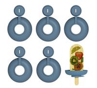 Lot de 5 porte-glaces réutilisables en silicone pour avec 5 accessoires réutilisables en silicone, collecteur d'égouttement pour desserts fondus, pour et filles