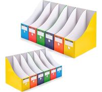 Lot De 5 Porte-Revues Assortis Avec Étiquettes Adhésives ¿ Organiseurs De Dossiers En Carton Durable Pour La Maison Et Le Bureau