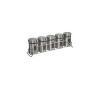 Lot de 5 pots à épices "rack" 28cm argent