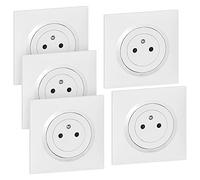 Lot de 5 prises de courant 2P+T Surface complet Dooxie One 16A - Blanc - 300421 - Legrand