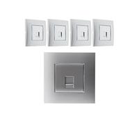 - Lot de 5 prises téléphone RJ45 - gris - Simplea