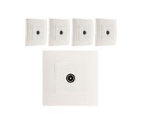 - Lot de 5 prises TV montés module large - blanc - Simplea
