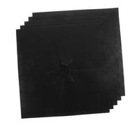 Lot de 5 Protège-plaque de Cuisinière à Gaz en Ptfe Noir