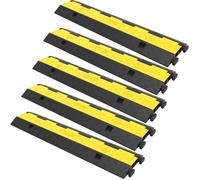 VEVOR Rampe de Protection Passage de câble pour passage de câble au sol ; PVC / caoutchouc, pour câble modulaire, charge admissible : 4989 kg, pour bureau / bureau / terrains de jeu, 101 x 24,5 x 5 cm