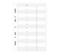 Lot de 5 Recharge Exatime 21 - Bloc de 32 feuillets Adresses