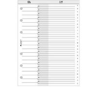 Lot de 5 Recharges accessoire Exatime 29 index alphabétique 32 feuillets 297x210 mm G
