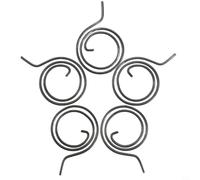Lot de 5 ressorts de poignée de porte noirs en acier inoxydable pour bobine de torsion pour levier de réparation de loquet de levier gauche et droitier, utilisation intérieure de forme ronde (FMTB-MSC