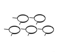 Lot de 5 ressorts de poignée de porte noirs en acier inoxydable pour bobine de torsion pour loquet de levier de réparation gauche et droite pour utilisation intérieure de forme ronde (FMTB-MSNH-12)