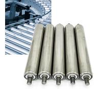 Lot de 5 rouleaux de convoyeur de 3,8 cm 61 cm en acier galvanisé pour tondeuse à bobine, ligne d'emballage logistique