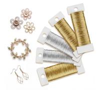 Lot de 5 rouleaux de fil de fleuriste flexible pour la fabrication de couronnes - 0,3 mm x 50 m - Pour couronnes, arrangements floraux, arrangements floraux, loisirs créatifs