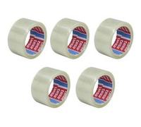 Lot De 5 Rubans Emballage Transparent Pp 66m X 50mm Tesa