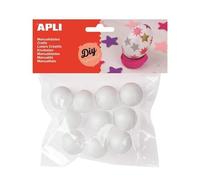 Lot de 5 Sachet de 10 boules polystyrène blanches Ø 25 mm