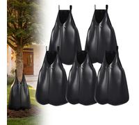 Lot de 5 sacs d'arrosage pour arbres CEEDIR, 75 L, noir, en PVC résistant aux UV, arrosage goutte à goutte pendant 6 à 8 heures, arrosage automatique des racines pour arbres et arbustes