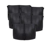 Lot de 5 sacs de plantation géotextile 56 L / 15 gallons 50 x 30 cm avec poignées - pot tissu respirant jardin, pommes de terre