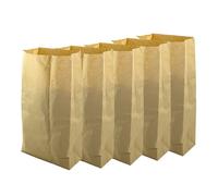 Lot de 5 sacs en papier compostables pour déchets verts et organiques 70 L TERRE JARDIN - fond plat marron 80 cm