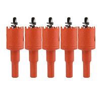 Lot de 5 scies cloches bimétalliques 22 à 26 mm diamètre, forets centrage HSS avec tige, adaptées(Diameter 24mm)