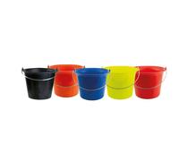 Lot de 5 Seaux Plastique 11L Couleurs Vives - Mondelin
