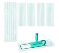 Lot de 5 serpillères de rechange compatibles avec balai serpillère Leifheit Profi XL Cotton Plus/Profi XL Micro Duo - Housse de rechange en microfibre - Haute absorption - Pour tous les revêtements de