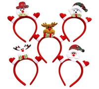 Lot de 5 serre-têtes de Noël avec renne et bonhomme de neige | Bandeaux de Noël pour femme pour fête, Nouvel An, quotidien, intérieur, scène, vacances