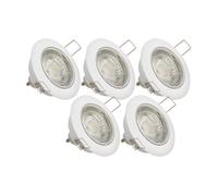 Xanlite PACK5SP50AB Lumineux Lampe encastrable Plafond-Lot de 5 Spots encastrés Ampoule LED GU10 incluses Blanc Chaud-PACK5SP50AB Plastique 50 W