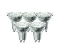 Lot de 5 Spots LED - Éclairage Angulaire 36° - Ampoule Blanc Chaud 4,8W Équivalent 50W - Lumière 345 Lm - PACK5RCXG50SCW Xanlite