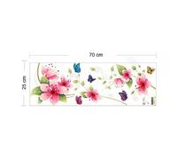 Lot de 5 stickers muraux motif petites fleurs de sakura, en PVC, pour chambre à coucher, salon, cuisine, décoration d'intérieur, DIY~01577
