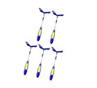 Lot de 5 stylos de compagnie d'étude avec note adhésive intégrée avec lumière LED intégrée et corde de suspension pour l'école ou le travail, stylo ergonomique avec papier de note