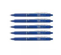 PILOT - 5 FriXion Ball Clicker - Encre Gel Effaçable - Stylo Roller Rechargeable, Rétractable et Ergonomique - Bleu - Pointe moyenne