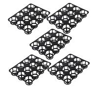 Lot de 5 supports de pots de fleurs avec chariots - Étagères de jardin polyvalentes pour plateaux de semis, propagation des plantes, utilisation en intérieur/extérieur, solution durable et peu