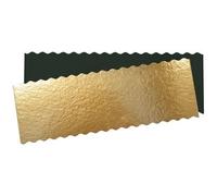Lot de 5 supports - SCRAPCOOKING - Pour cakes & bûches - 30x10cm - Or/noir