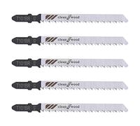 Lot de 5 T101br 100 mm Lames de scie sauteuse HCS pour bois laminé Planche à découper