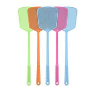 Lot de 5 tapettes à mouches manuelles en plastique avec poignée solide