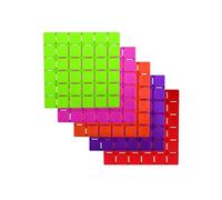 Lot de 5 Tapis antidérapants de douche ou baignoire Caoutchouc QUADRO 13x13cm Couleurs chaudes MSV